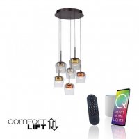 PAUL NEUHAUS LED z�v�sn� sv�tidlo Q-KON 6-ramenn� v�cebarevn� Smart Home ZigBee 2700-5000K PN 2744-70