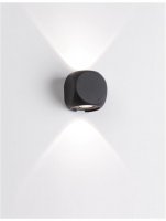 NOVA LUCE venkovn� n�st�nn� sv�tidlo ZARI �ern� hlin�k a sklo Cree LED 2x2W 3000K 100-240V 2x38st. IP54 sv�tlo ve dvou sm�rech 9226216