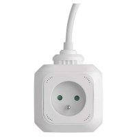 EMOS Rozbo�ovac� kostka s prodl. p��vodem � 4 z�s. + 2� USB, 1,9m 1902040190