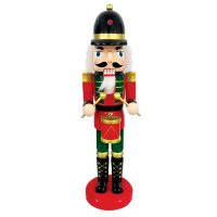 ACA Lighting louskáček zelený a červený s bubnem 30cm X023010 ACA Lighting louskáček zelený a červený s bubnem 30cm X023010