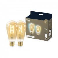 WiZ SET 2x LED ��rovka E27 ST64 Filmant amber 6,7W (50W) 640lm 2000-5000K IP20, stm�vateln�