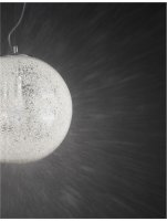 NOVA LUCE z�v�sn� sv�tidlo FROZEN �ir� sklo a akryl uvnit� chromovan� hlin�k E27 1x12W IP20 bez ��rovky 9204203