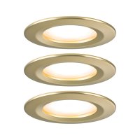 PAULMANN LED vestavné svítidlo Nova Coin základní sada nevýklopné IP44 kruhové 78mm Coin 3x6W 230V 2700K zlatá mat PAULMANN LED vestavné svítidlo Nova Coin základní sada nevýklopné IP44 kruhové 78mm Coin 3x6W 230V 2700K zlatá mat
