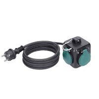 Solight prodlu�ovac� p��vod kostka 5m, 3 z�suvky IP44, 3 x 1.5mm2, kabel guma H05RR-F PP326