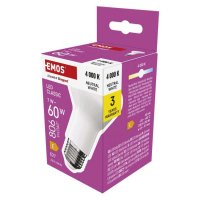 EMOS LED ��rovka Classic R63 / E27 / 7 W (60 W) / 806 lm / neutr�ln� b�l� ZQ7E43