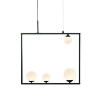 ACA Lighting z�v�sn� sv�tidlo 4XG9 QUADRO �ern� kov + b�l� 64X12X120CM OD91644PB