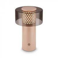 BRILONER Gila stoln� lampa - 2,6W, 200lm, bezdr�tov�, LED, IP44, dotykov� vyp�na�, stm�vateln�, antracit/b�ov� 7669011