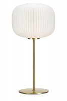 Marksl�jd stoln� lampa Sober, mosaz/b�l�, 50 cm