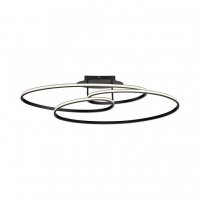 JUST LIGHT LED stropn� sv�tidlo �ern� sv�teln� kruhy do j�delny nebo ob�vac�ho pokoje 3000K LD 15321-18