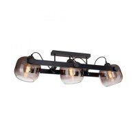 JUST LIGHT stropn� sv�tidlo �ern� 3 ramenn� d�evo kou�ov� sklo nastaviteln� v��ka LD 15755-18