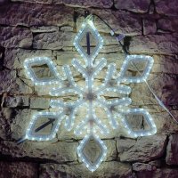 DecoLED LED světelná vločka IX, sada na VO 3D tisk, 72 cm, ledově bílá DecoLED LED světelná vločka IX, sada na VO 3D tisk, 72 cm, ledově bílá