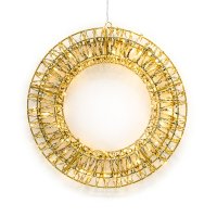Solight LED v�no�n� v�nec 3D, 150 LED, 50cm, IP44, tepl� b�l�, �asova� 1V303