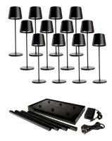 Deko-Light nab�jec� sv�tidlo LED sada Canis Gastro L �ern� 12ks + nab�jec� z�kladna 620237
