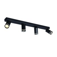 ACA Lighting n�st�nn� a stropn� sv�tidlo 4XGU10 DIVINO �ern� hlin�k IP20 76X7X13,5CM RA3634SBK