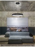 NOVA LUCE závěsné svítidlo RANDO SMART černý hliník a akryl LED 50W 230V 3000K - 4000K IP20 Tuya stmívatelné 9853044 NOVA LUCE závěsné svítidlo RANDO SMART černý hliník a akryl LED 50W 230V 3000K - 4000K IP20 Tuya stmívatelné 9853044