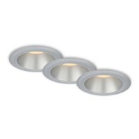 BRILONER LED vestavn� sv�tidla sada, pr.9,5 cm, 3x LED, 4,9 W, 480 lm, matn� chrom IP44 BRI 7041-034