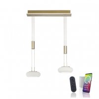 PAUL NEUHAUS LED Q ETIENNE závěsné svítidlo Smart Home, mosaz, 2 ramenné ZigBee 2700-5000K PAUL NEUHAUS LED Q ETIENNE závěsné svítidlo Smart Home, mosaz, 2 ramenné ZigBee 2700-5000K