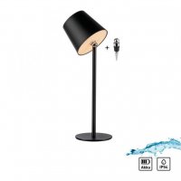 JUST LIGHT LED sv�tidlo na l�hev �ern� na baterie dotykov� stm�va� USB IP54 stoln� lampa 3000K LD 19251-18