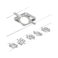 PAULMANN LED lankov� syst�m MacLED z�kladn� sada 5x4,5W 3000K 230/12V matn� chrom/chrom