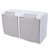 Solight dvojz�suvka do vlhka IP54, �ed� 5B308