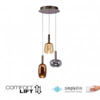 PAUL NEUHAUS LED z�v�sn� sv�tidlo 3 ramenn� nastaviteln� v��ka Comfort Lift stm�vateln� pam�ov� funkce SimplyDim 3000K PN 2679-70