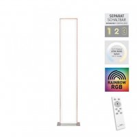 LEUCHTEN DIREKT is JUST LIGHT LED stojac� sv�tidlo st��brn� barva, no�n� vyp�na�, stm�vateln� Sidelight RGB Rainbow 2700-5000K LD 14640-55