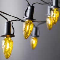 Prodloužení pro venkovní soupravu LED Filament Šiška žlutá, černá kabeláž, bez trafa Prodloužení pro venkovní soupravu LED Filament Šiška žlutá, černá kabeláž, bez trafa