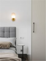 NOVA LUCE n�st�nn� sv�tidlo BALOR op�lov� sklo a mosazn� kov G9 9009247