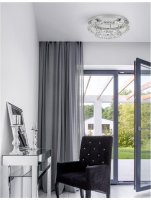 NOVA LUCE stropn� sv�tidlo QUENTIN chromovan� hlin�k a K9 k�i���l LED 44W 230V 3500K IP20 9172519