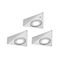 PAULMANN LED podskříňkové svítidlo Trias čidlo přiblížení 3ks sada 3x2,7W 135x132mm 230/12V kov kartáčovaný PAULMANN LED podskříňkové svítidlo Trias čidlo přiblížení 3ks sada 3x2,7W 135x132mm 230/12V kov kartáčovaný