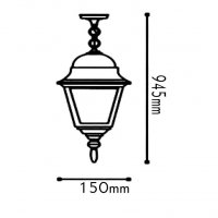 ACA Lighting Garden lantern venkovn� z�v�sn� sv�tidlo HI6045W
