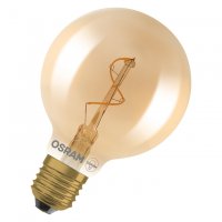 LEDVANCE Vintage 1906 Globe 80 Spiral Filament 1.8W 822 Gold E27 4099854551925