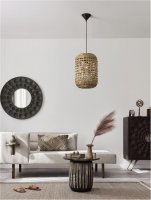 NOVA LUCE závěsné svítidlo GRIFFIN sušený vodní hyacint černý kabel E27 1x12W 230V IP20 bez žárovky 9586507 NOVA LUCE závěsné svítidlo GRIFFIN sušený vodní hyacint černý kabel E27 1x12W 230V IP20 bez žárovky 9586507