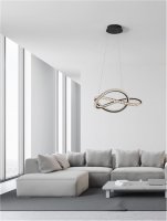 NOVA LUCE závěsné svítidlo GINEVRA černý hliník a akryl LED 56W 230V 3000K IP20 stmívatelné 9748160 NOVA LUCE závěsné svítidlo GINEVRA černý hliník a akryl LED 56W 230V 3000K IP20 stmívatelné 9748160