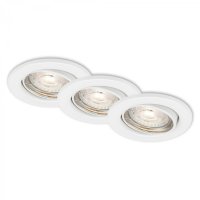 BRILONER 3ks sada LED vestavn� sv�tidlo, pr. 8,6 cm, 5 W, b�l� BRILO 7050-036
