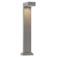 BIG WHITE QUADRASYL 75, venkovn� stojac� lampa, �sporn� ��rovka GX53, IP44, hranat�, st��bro�ed�, D/�/V 19/22,5/75 cm, max. 11�W