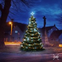 LED sv�teln� sada na stromy vysok� 3-5m, tepl� b�l� s Flash, ledov� dekory EFD15S1