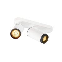 BIG WHITE (SLV) GRIP! L SPOT CL, double, QPAR51, stropn� sv�tidlo pro povrchovou mont�, v�lcov�, 2 x max. 6 W, b�l� / �ern� 1009096