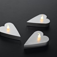 LED �ajov� sv��ky, st��brn�, 6 ks