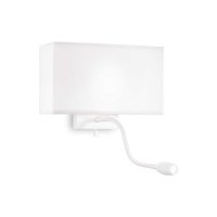 Nástěnné svítidlo Ideal Lux Hotel AP2 all white 215693 E27 1x60W bílé Nástěnné svítidlo Ideal Lux Hotel AP2 all white 215693 E27 1x60W bílé