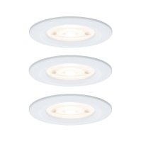 PAULMANN LED vestavné svítidlo 3-krokové-stmívatelné Nova GU10 Flat nevýklopné IP44 3x4,9W 230V stmívatelné 2700K bílá mat PAULMANN LED vestavné svítidlo 3-krokové-stmívatelné Nova GU10 Flat nevýklopné IP44 3x4,9W 230V stmívatelné 2700K bílá mat