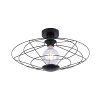 LEUCHTEN DIREKT is JUST LIGHT Stropn� sv�tidlo, �ern�, 1x E27, do interi�ru, IP20, 60 W
