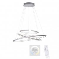 PAUL NEUHAUS LED závěsné svítidlo kruhové v barvě oceli s nastavitelnou barvou světla a funkcí stmívání 2700-5000K PAUL NEUHAUS LED závěsné svítidlo kruhové v barvě oceli s nastavitelnou barvou světla a funkcí stmívání 2700-5000K