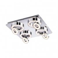 PAUL NEUHAUS LED stropn� sv�tidlo, chrom, 4-ramenn�, design 3000K LD 14522-17