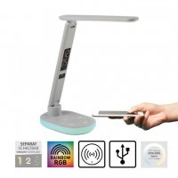 JUST LIGHT LED stolní lampa bílá dotykový stmívač nabíjení telefonu bezdrátově i USB 3000-5000K LD 11018-16 JUST LIGHT LED stolní lampa bílá dotykový stmívač nabíjení telefonu bezdrátově i USB 3000-5000K LD 11018-16