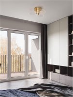 NOVA LUCE stropn� sv�tidlo GATLIN mosazn� zlat� kov a akryl LED 20.5W 230V 3000K IP20 9756711