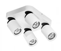 Stropní a nástěnné bodové svítidlo AZzardo Tomi 4 KW white/grey AZ0682 GU10 4x50W 21cm bílo-šedé Stropní a nástěnné bodové svítidlo AZzardo Tomi 4 KW white/grey AZ0682 GU10 4x50W 21cm bílo-šedé