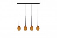 AZzardo IZZA závěsné svítidlo 4x E14 50W bez zdroje 107cm IP20, jantarové/černé AZzardo IZZA závěsné svítidlo 4x E14 50W bez zdroje 107cm IP20, jantarové/černé