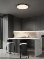 NOVA LUCE stropn� sv�tidlo MR JOHN �ern� a mosaz zlat� LED 31.5W 3000K 9695237