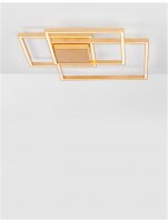 NOVA LUCE stropn� sv�tidlo BILBAO pl�tkovan� zlat� hlin�k a akryl LED 42W 230V 3000K IP20 stm�vateln� 9500831